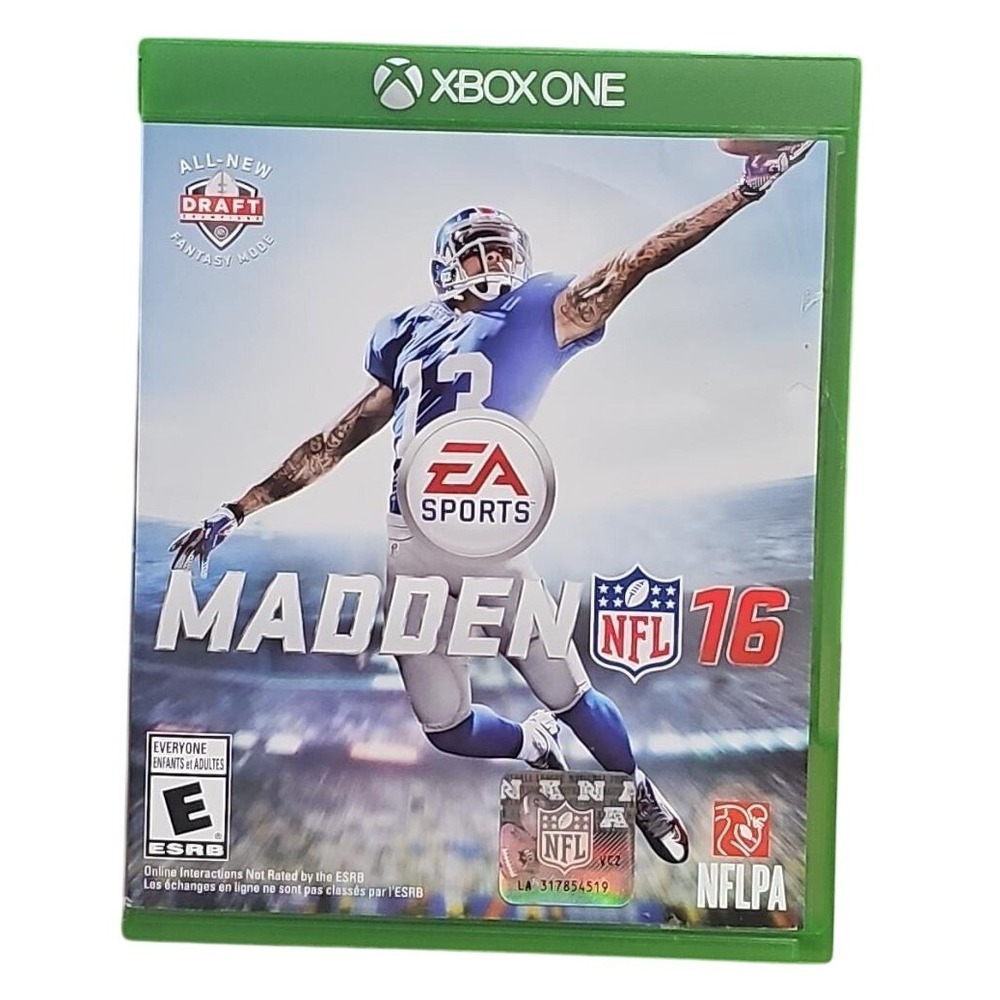 EA Sports Madden NFL 16 Xbox One Football Video Game Physical Disc Odell Beckham